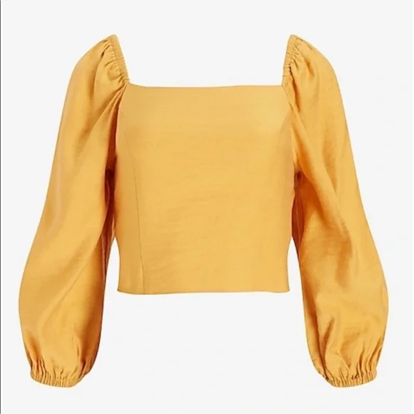 Express Gold Yellow Top Tie Back in Small - Picture 6 of 8